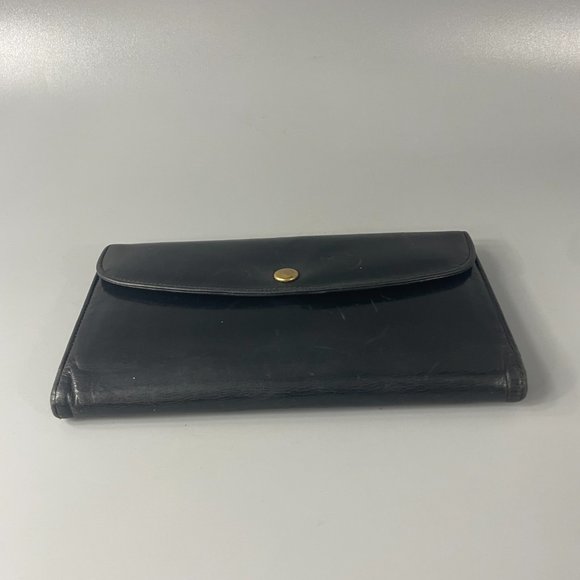 Vintage Coach Bi-fold All-Leather Long Wallet W/Checkbook Cover - Picture 3 of 14